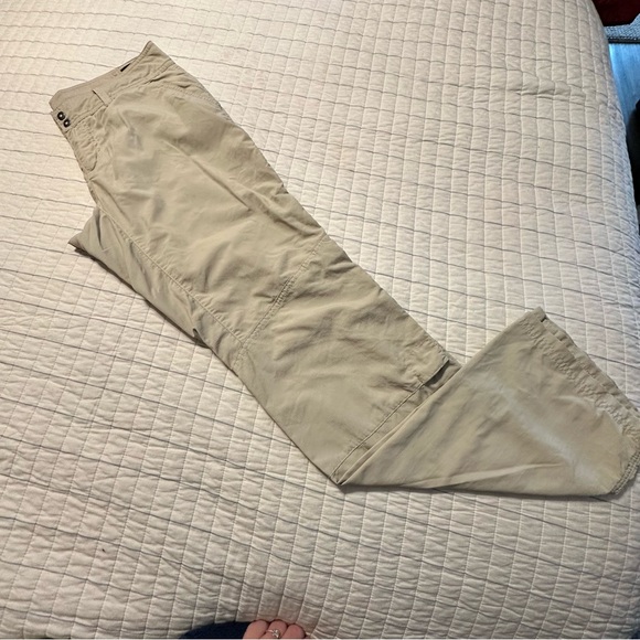 Columbia Silver Ridge Pants Women 6 Beige Roll-up Legs Nylon Hiking Omni-Shade - Picture 1 of 11